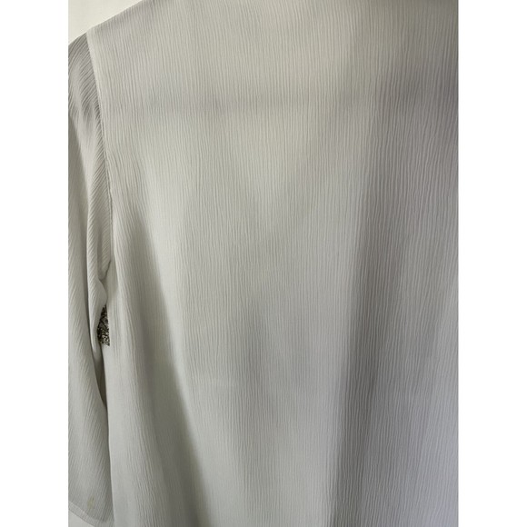 DG2 Diane Gilman Sequin  Bead Embellished White Tunic size S Summer Glam Chic - Picture 2 of 12